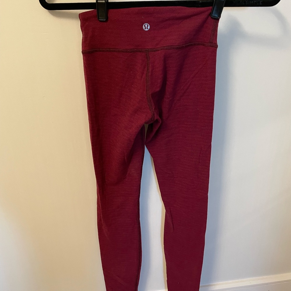 Lululemon Burgundy Red Leggings